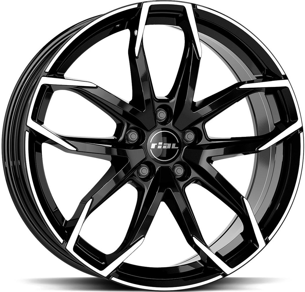 RIAL LUCCA DIAM BLACK POL 8x20 5/108 ET45 CB70.1