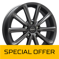 MEGA WHEELS VIRGO DARK MAT ANTHRACITE GREY 6x15 4/100 ET42 CB73.2