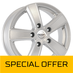 MEGA WHEELS HERCULES 5 SILVER 6.5x16 5/118 ET61 CB71.1