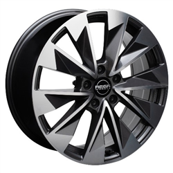 MEGA WHEELS ZENITH ANTHRACITE GREY FRONT POLISHED 9x19 5/108 ET53 CB63.3
