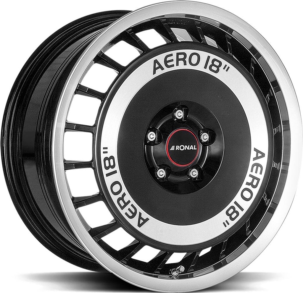 RONAL R50 AERO BLACK FRONT CUT 8x18 5/108 ET33 CB76