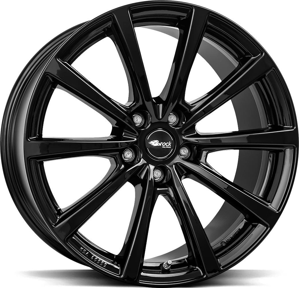 BROCK B32 SHINY BLACK 8.5x19 5/114.3 ET38 CB64.2