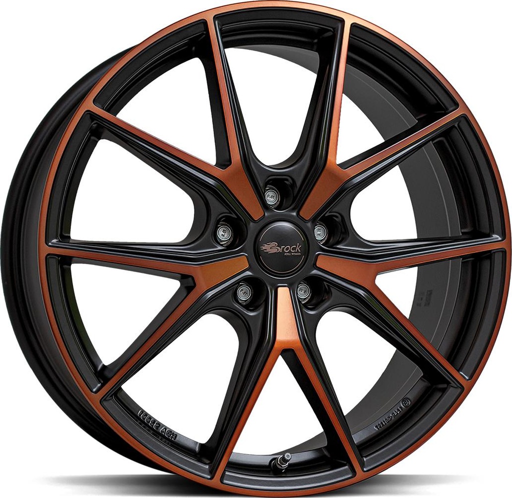 BROCK B40 BLACK ORANGE MATT 8x19 5/112 ET49 CB57.1