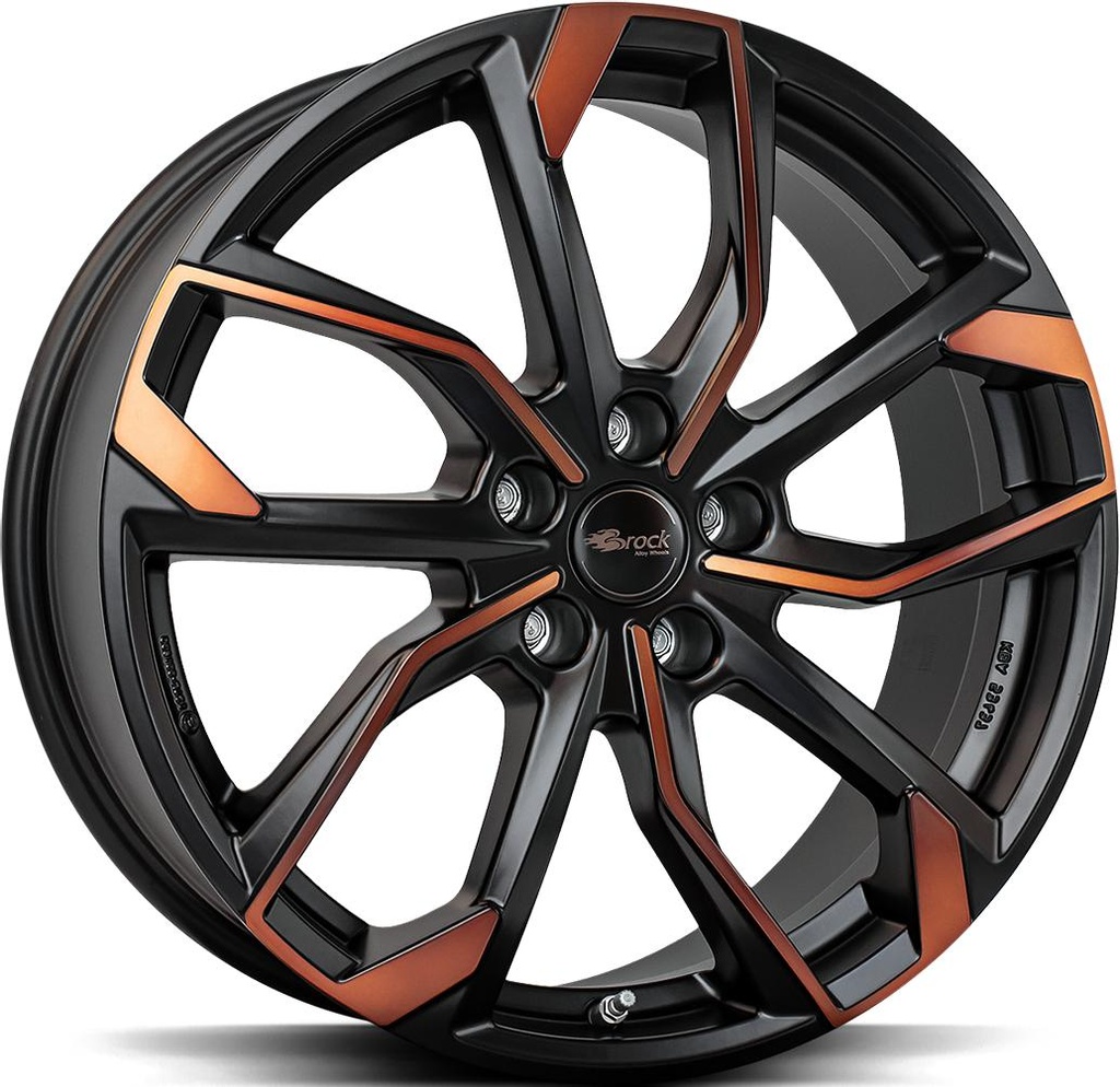 BROCK RC34 BLACK ORANGE MATT 8.5x20 5/112 ET38 CB57.1