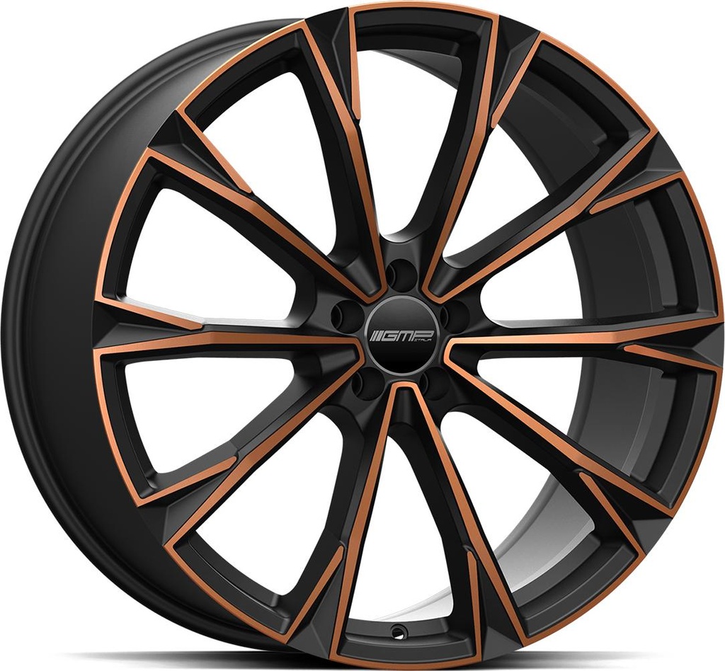 GMP TOTALE SATIN BLACK BRONZE ORANGE 8.5x21 5/112 ET35 CB66.6