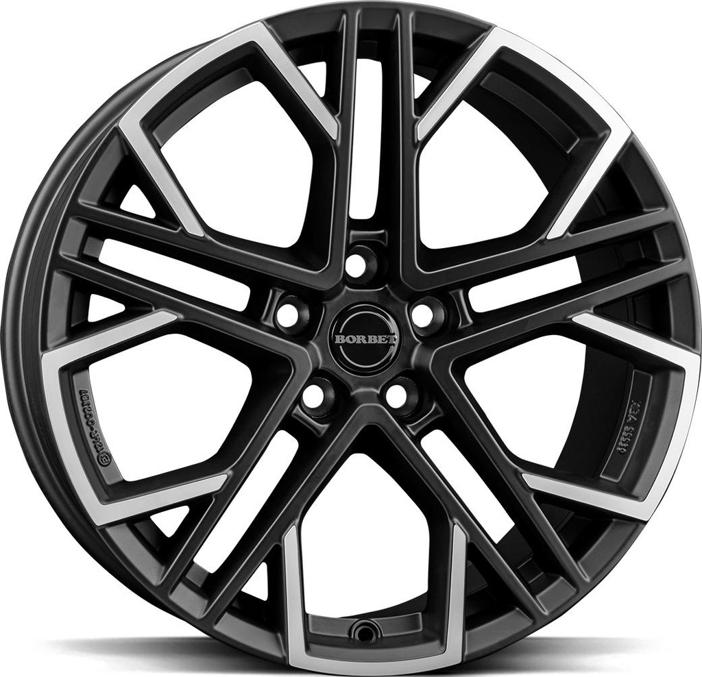 BORBET XV BLACK POL MATT 9.5x19 5/112 ET45 CB72.5