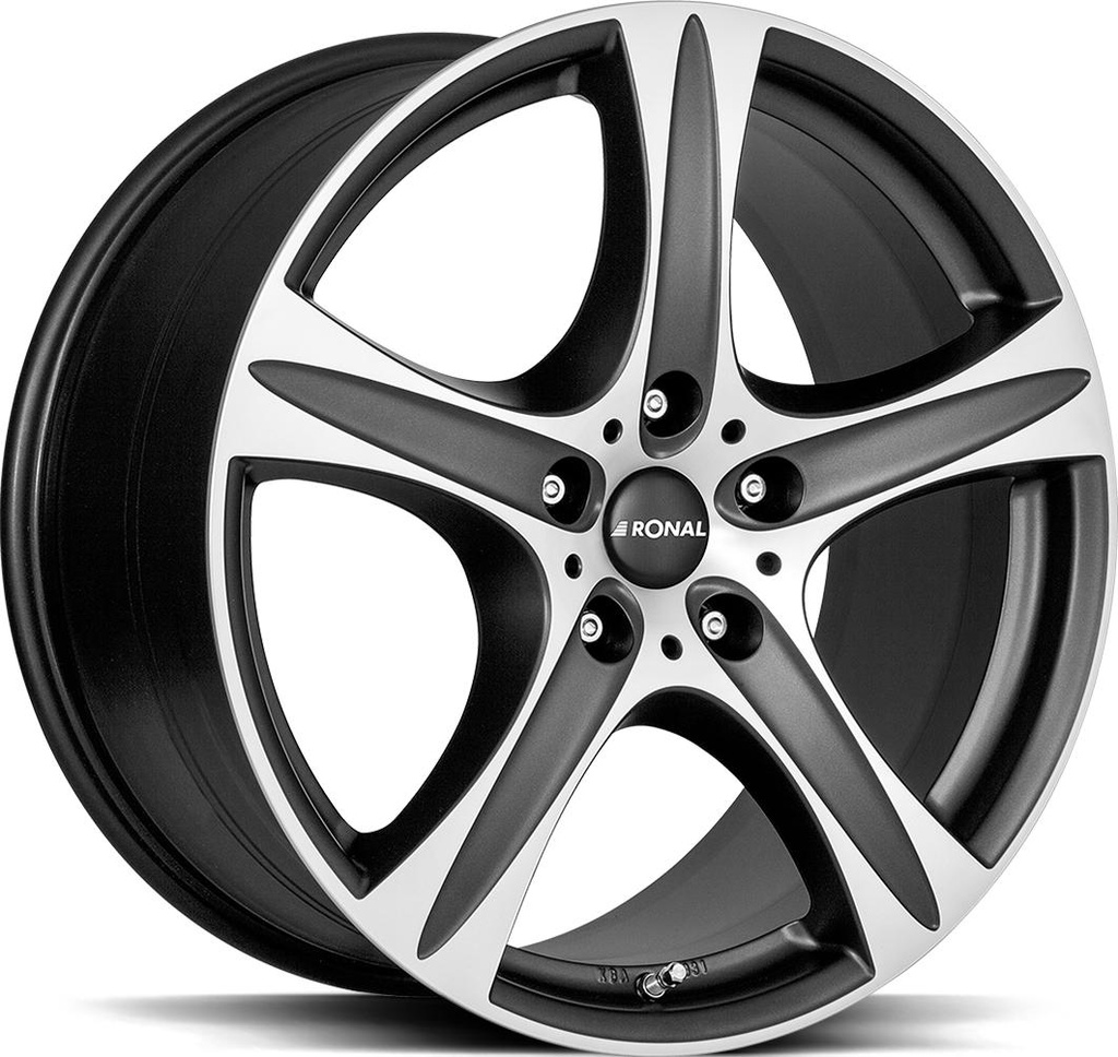 RONAL R55 SUV MATT BLACK FRONT CUT 7.5x17 5/120 ET55 CB65.1