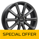 MEGA WHEELS VIRGO DARK MAT ANTHRACITE GREY 5.5x14 4/100 ET35 CB73.2
