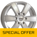 MEGA WHEELS HERCULES 6 SILVER 6.5x15 6/139.7 ET27 CB106.1