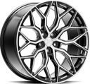 VOSSEN HF2 BRUSH GLOSS BLACK 8.5x20 5/112 ET40 CB66.6