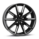 BORBET LX18 BLACK MATT SILV SPOKE RIM 8x18 5/112 ET44 CB57.1