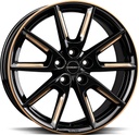 BORBET LX19 BLACK GLOSS GOLD SPOKE RIM 8x19 5/112 ET44 CB66.5
