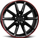 BORBET LX19 BLACK GLOSS RIM RED 8x19 5/112 ET50 CB66.5