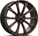 GMP TOTALE SATIN BLACK BRONZE ORANGE 10x23 5/130 ET28 CB71.6